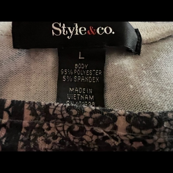 Style & Co Paisley Rhinestone Dress Size Large - Picture 2 of 5